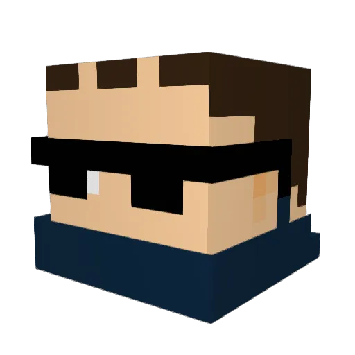 Ziomek24 Minecraft avatar head, 3D render