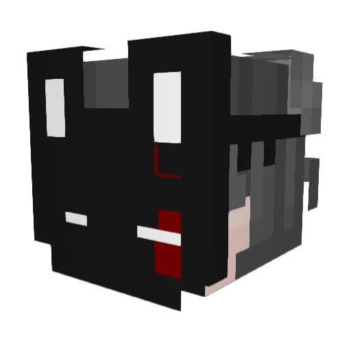 Ziomski Minecraft avatar head, 3D render