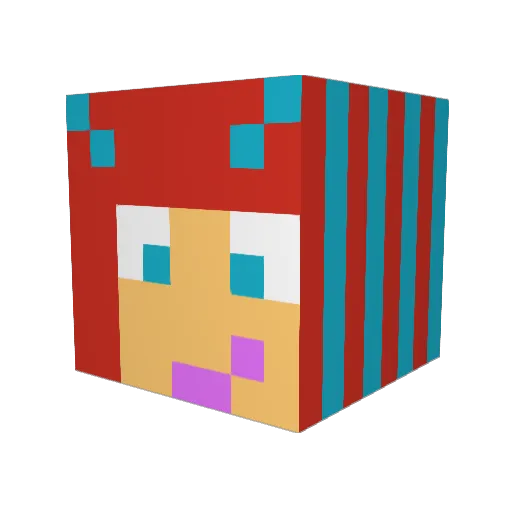 Zione352 Minecraft avatar head, 3D render