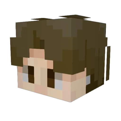 Zionlex Minecraft avatar head, 3D render