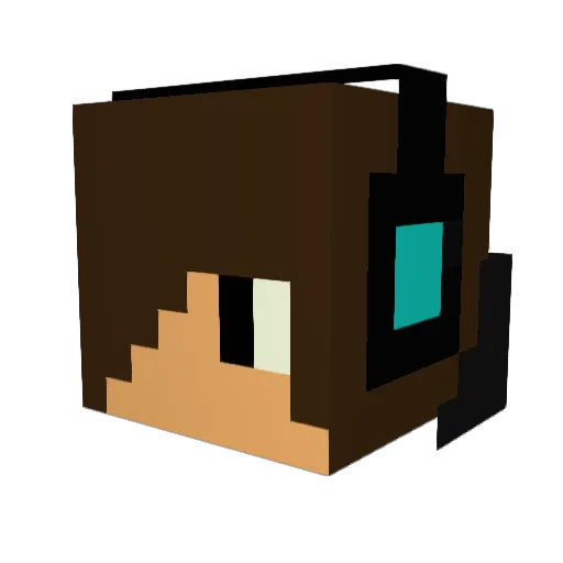 Zip075 Minecraft avatar head, 3D render