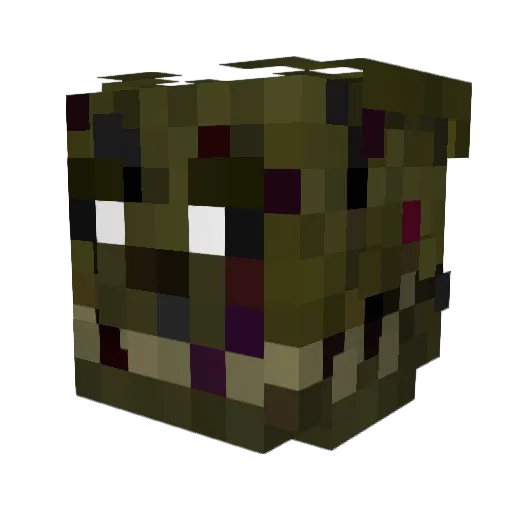 ZipLocke Minecraft avatar head, 3D render