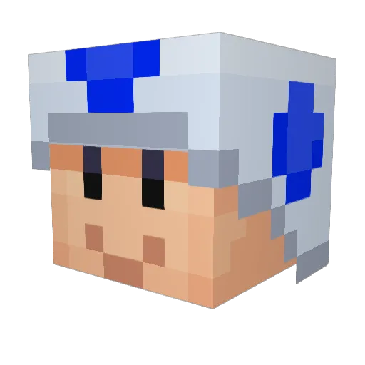 ZipRecruiter Minecraft avatar head, 3D render