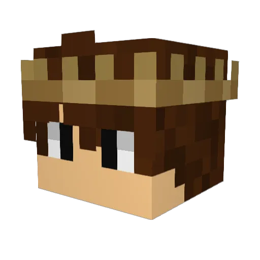 Zipa_MC Minecraft avatar head, 3D render