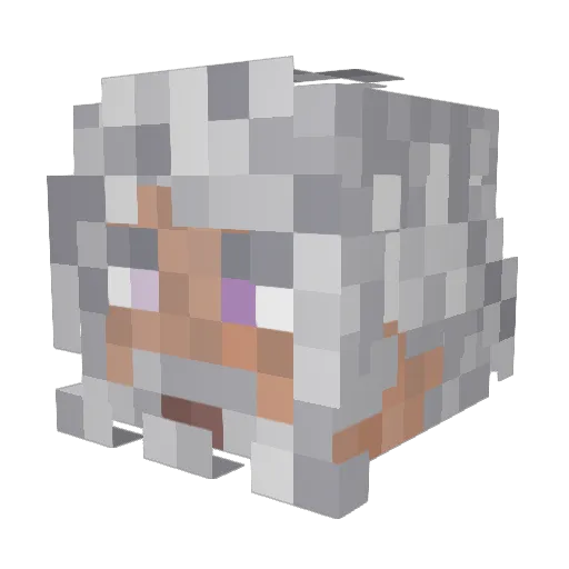 Zipalace Minecraft avatar head, 3D render