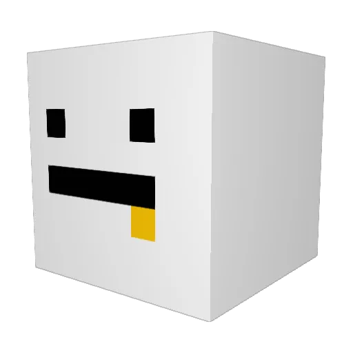 Zipble Minecraft avatar head, 3D render