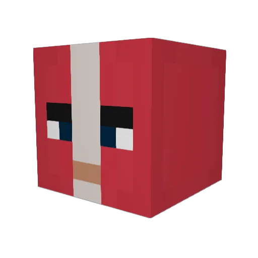 Zipedk Minecraft avatar head, 3D render