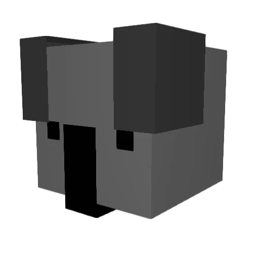 ZiphyeL Minecraft avatar head, 3D render