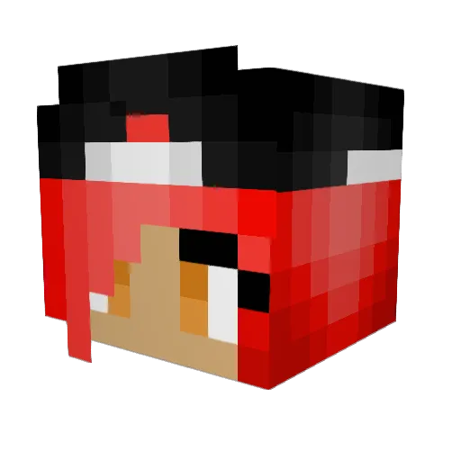 Ziphyre Minecraft avatar head, 3D render