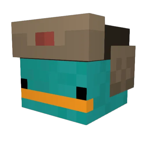 Ziplocz Minecraft avatar head, 3D render