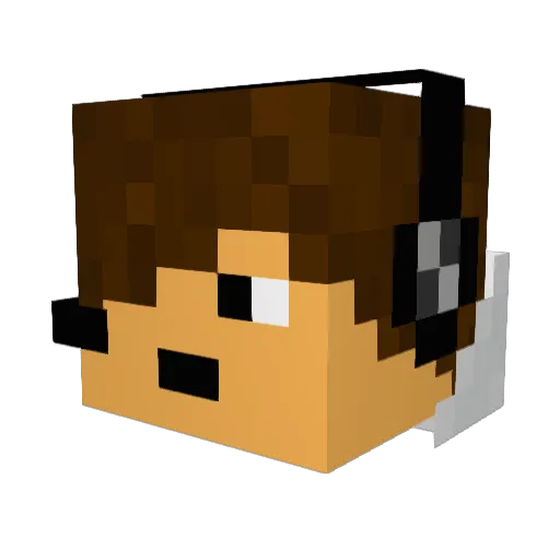 ZippAx1337 Minecraft avatar head, 3D render