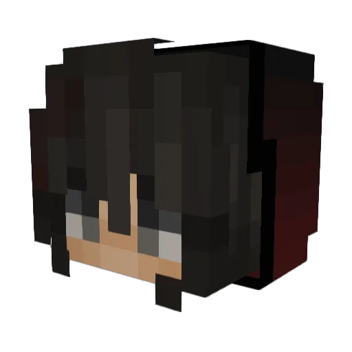 ZippAx Minecraft avatar head, 3D render