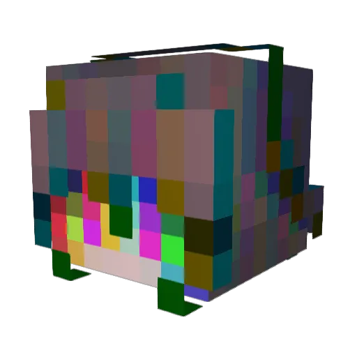 ZipperMommy Minecraft avatar head, 3D render
