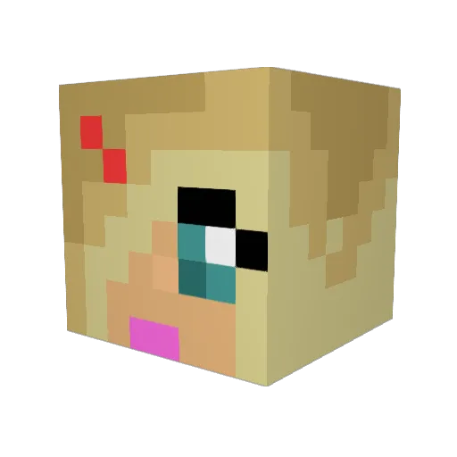 Zipperfoot Minecraft avatar head, 3D render