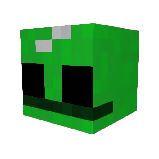 Zipphead Minecraft avatar head, 3D render