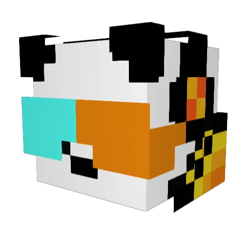Zippi45 Minecraft avatar head, 3D render
