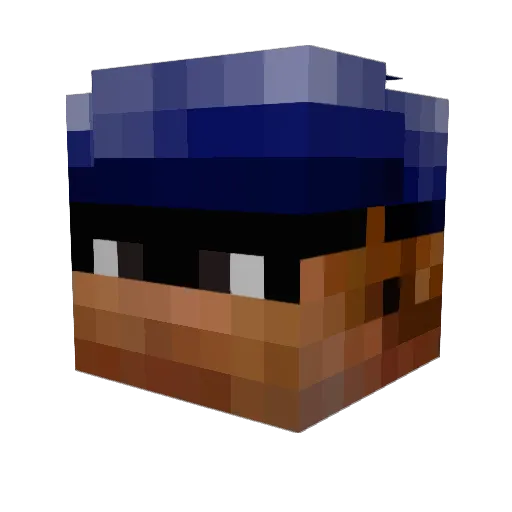 ZippyLesbomb Minecraft avatar head, 3D render