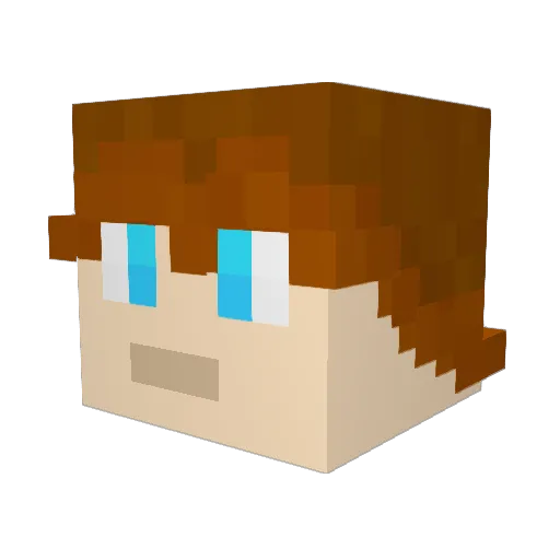 ZippyPiggy Minecraft avatar head, 3D render