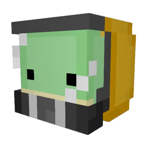 Zippyheru Minecraft avatar head, 3D render