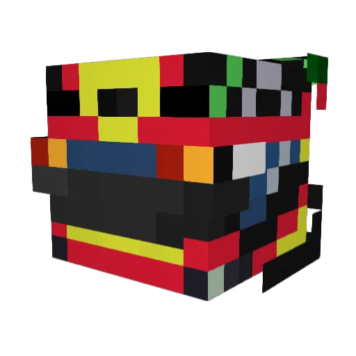 Zippyquip Minecraft avatar head, 3D render