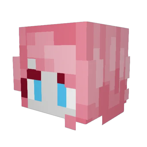 Ziprr Minecraft avatar head, 3D render