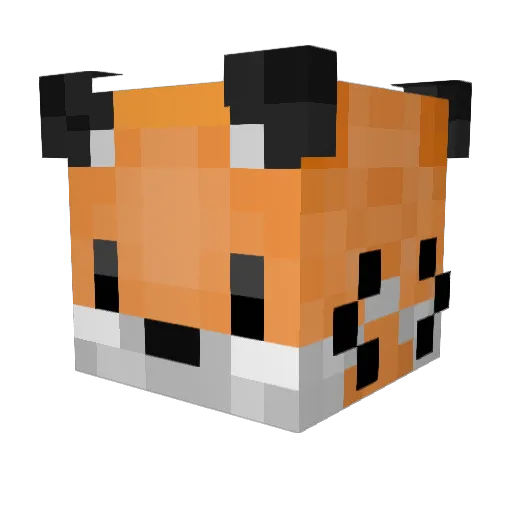 Zipyio Minecraft avatar head, 3D render