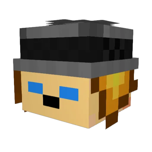 Ziq Minecraft avatar head, 3D render