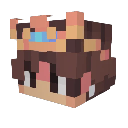 Zique_ Minecraft avatar head, 3D render
