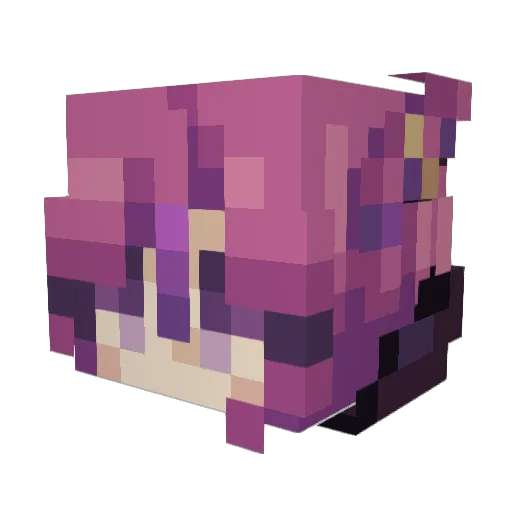 ZiraBot Minecraft avatar head, 3D render