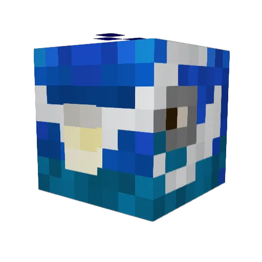 ZiraiVT Minecraft avatar head, 3D render