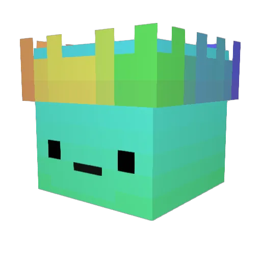 Zirak Minecraft avatar head, 3D render