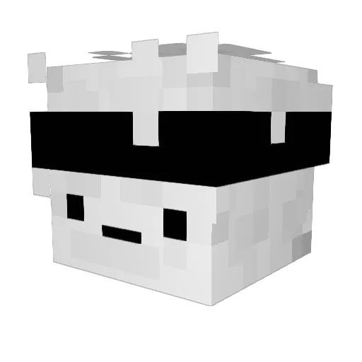 Zirder Minecraft avatar head, 3D render