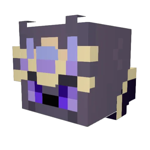 Zirdu Minecraft avatar head, 3D render