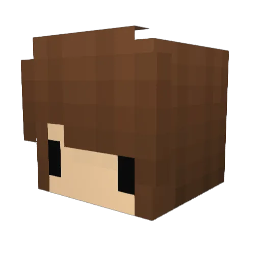 ZireaXx Minecraft avatar head, 3D render