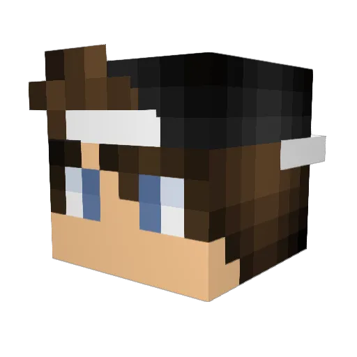 Zireall Minecraft avatar head, 3D render