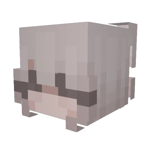 Zirelle Minecraft avatar head, 3D render