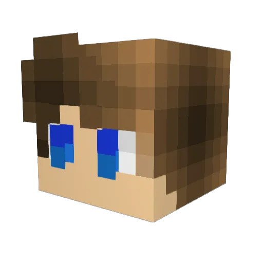 Zirender Minecraft avatar head, 3D render