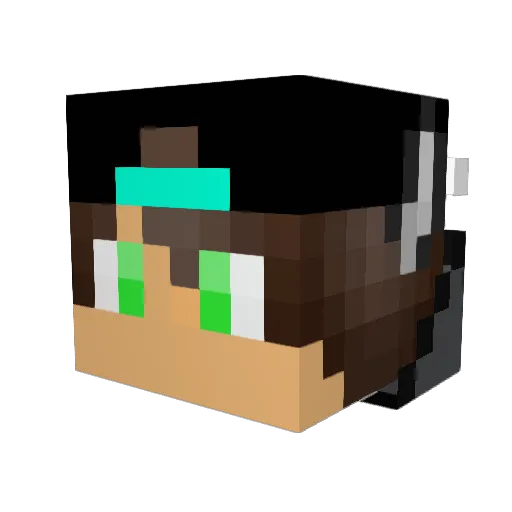 Zirex44 Minecraft avatar head, 3D render