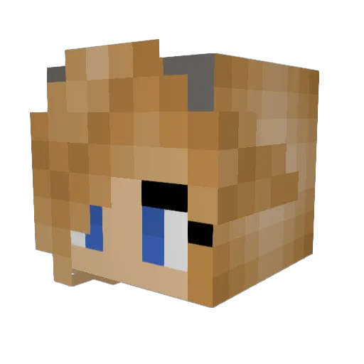 Zirgen Minecraft avatar head, 3D render