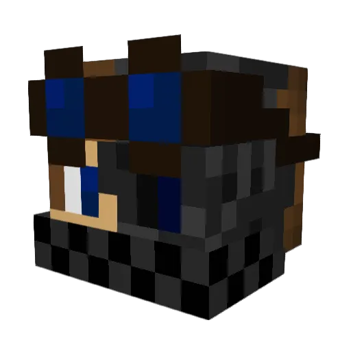 Zirik Minecraft avatar head, 3D render