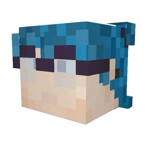 Zirkoni Minecraft avatar head, 3D render
