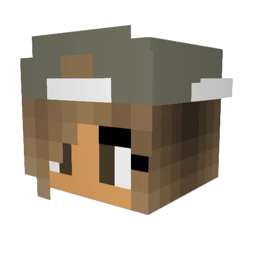 ZirngiblLisa Minecraft avatar head, 3D render