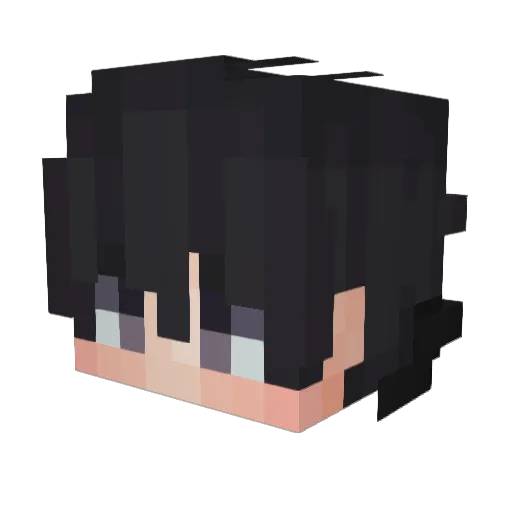 ZiroI Minecraft avatar head, 3D render