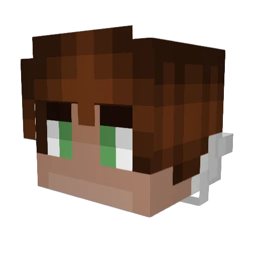 Zirosama Minecraft avatar head, 3D render