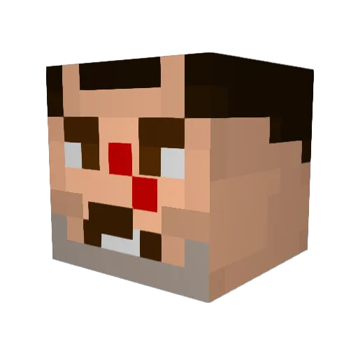 Zirota Minecraft avatar head, 3D render