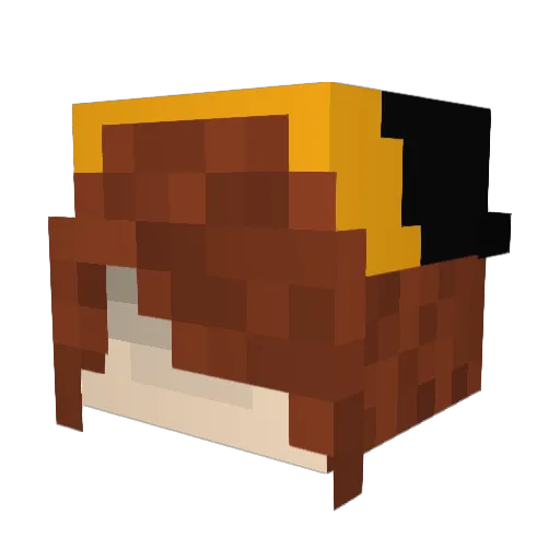 Ziruby Minecraft avatar head, 3D render
