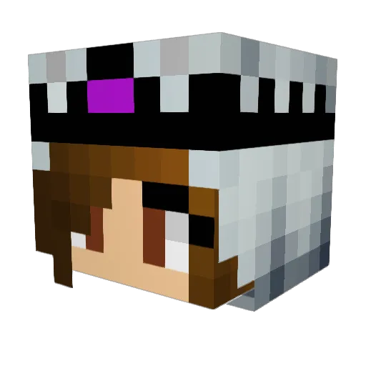 Zisneme Minecraft avatar head, 3D render