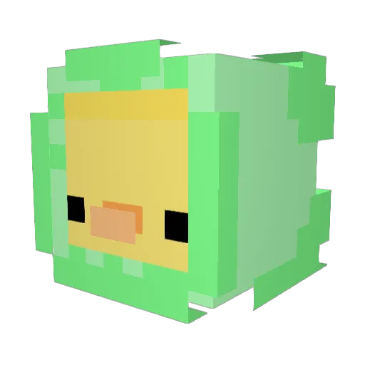 ZiteXGM Minecraft avatar head, 3D render
