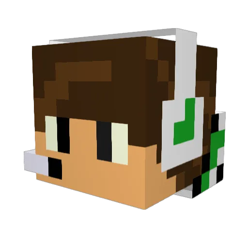 Zithorov Minecraft avatar head, 3D render