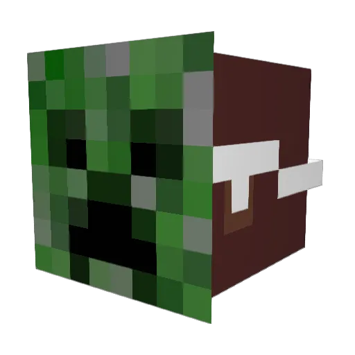Zitrom Minecraft avatar head, 3D render